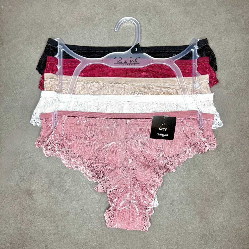 Rene Rofe Lace‎ Thong Collection Set of 5